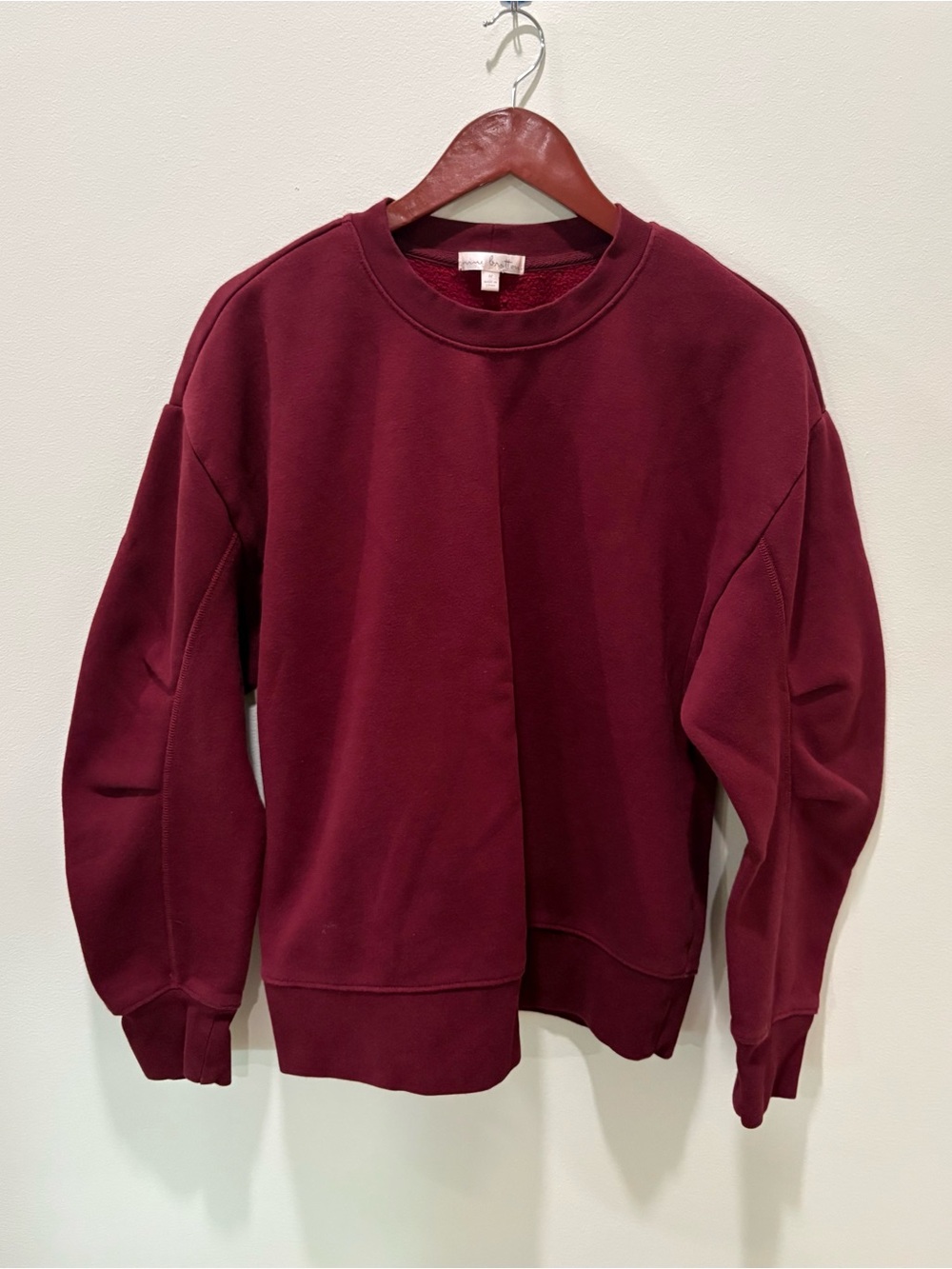 Nine Britton Crewneck Sweatshirt - Burgundy, M